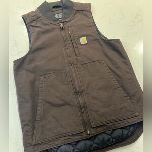 Carhartt Vest: Men's 104395 DKB Washed Duck Insulated Vest
